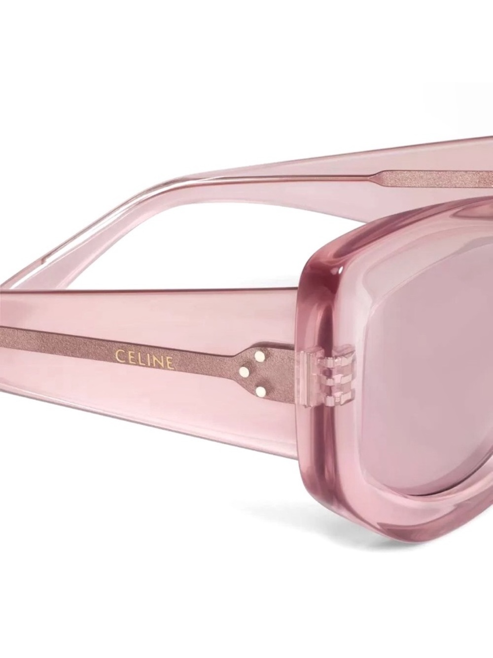 NWT Celine Translucent Pink 3 dot Cateye Sunglasses with case and box - Picture 3 of 13
